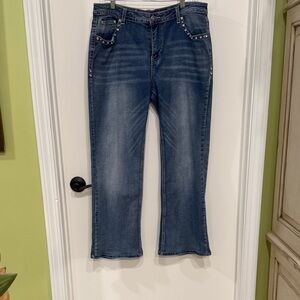 Elegant Blue Boot Cut Jeans for Women